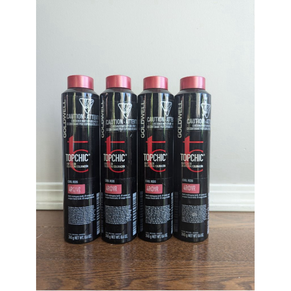 Goldwell TOPCHIC Professional Hair Color Violet Red 4R@VR 8.6 oz New without Box